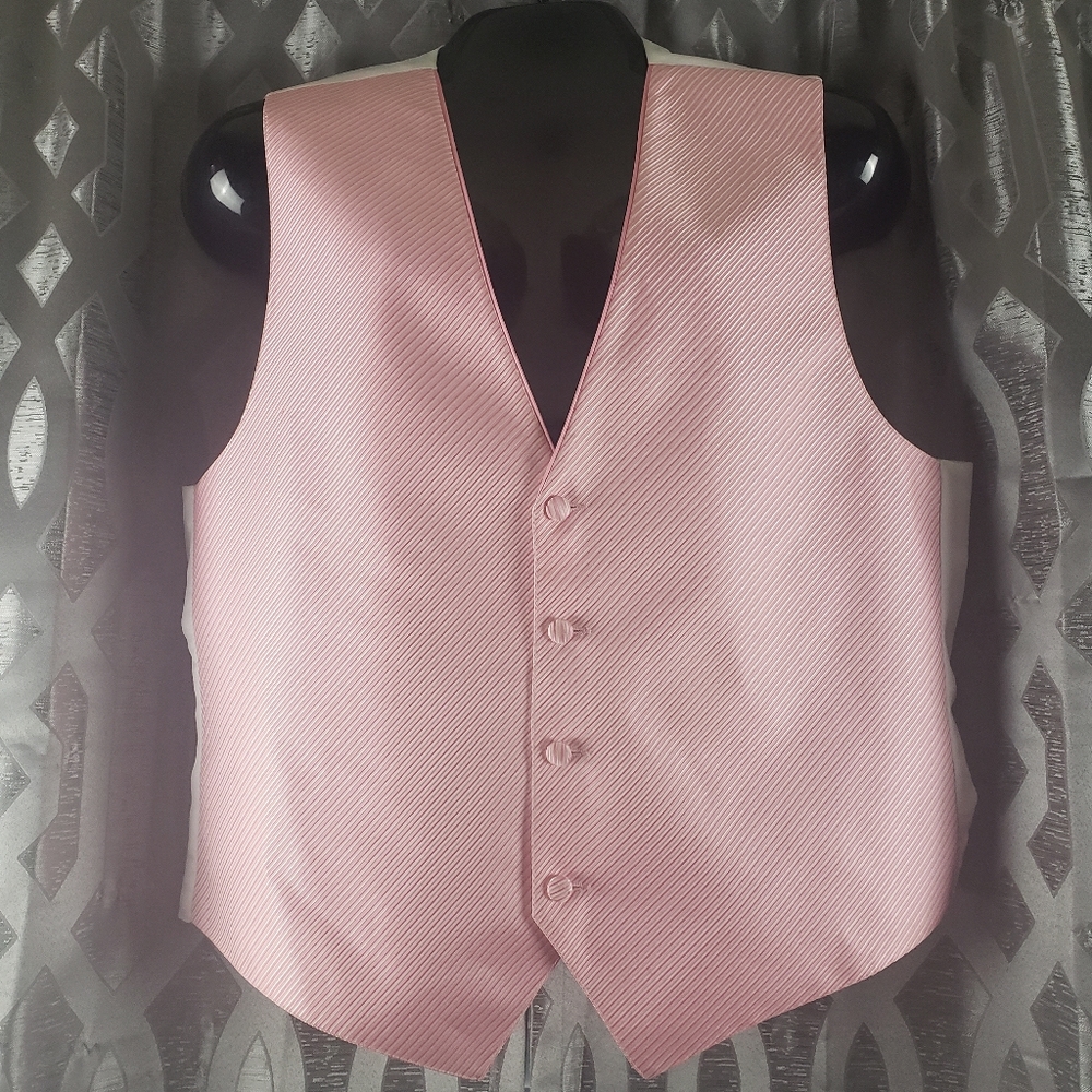 Pink stripe vest